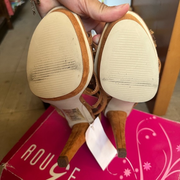 H&M Tassel Chestnut Brown Heels Size 7 - Picture 3 of 5